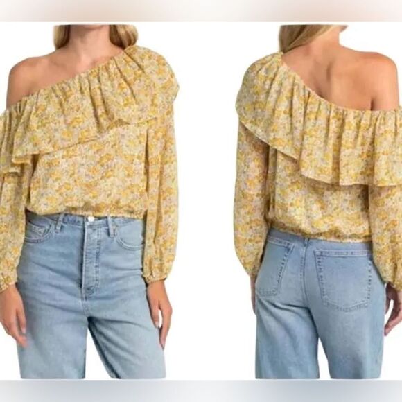 ASTR one shoulder ruffled top - Picture 1 of 6